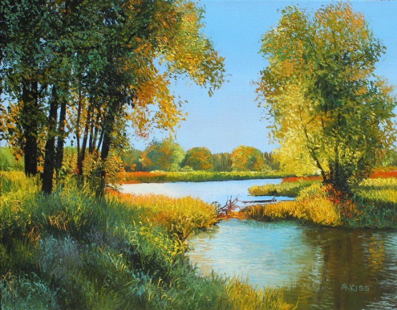 Fish Creek Original Painting by Artists On Tour Artist Andrew Kiss