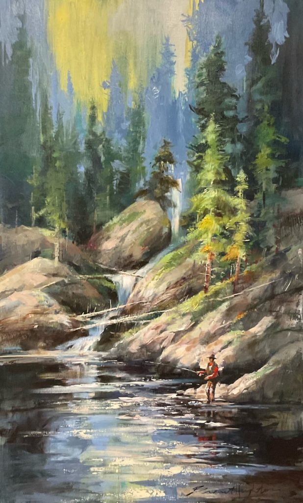 With A Little Patience Original Acrylic painting by Canadian artist Brent Heighton