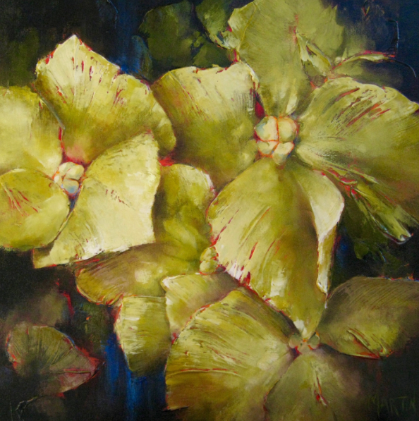 Original Acrylic Floral painting by Artist on Tour Artist Debra Martin