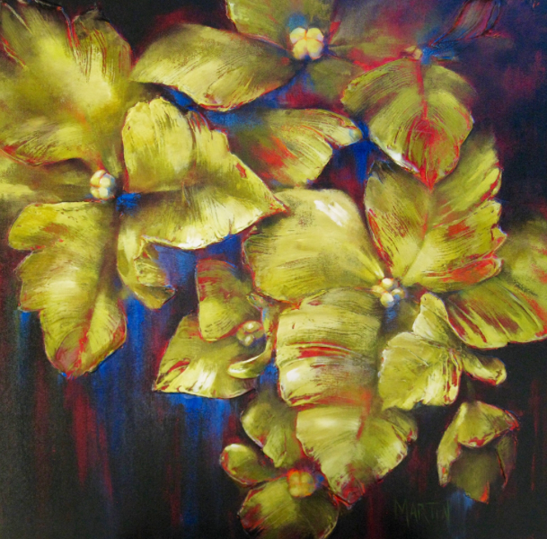 Original Acrylic Floral painting by Artist on Tour Artist Debra Martin