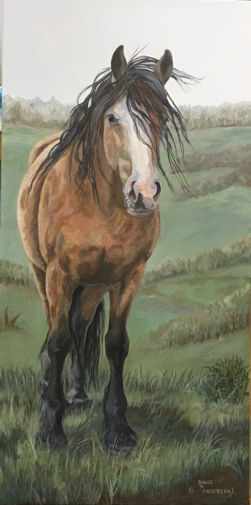 Old Buckskin Original Artwork by Artists On Tour Canadian visual artist Diane M Anderson