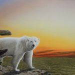 Arctic Icons original acrylic painting by Canadian artist Darren Haley