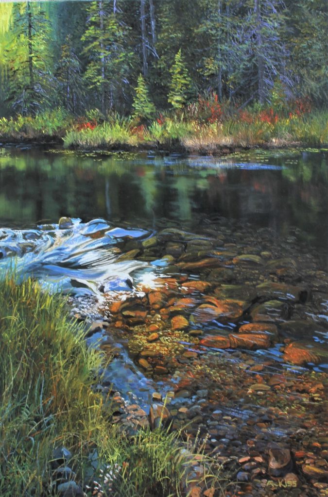 Clear Water original oil painting on canvas by Artists On Tour Canadian artist Andrew Kiss