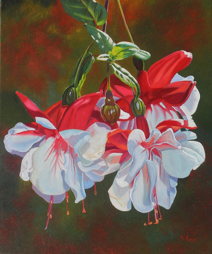Fuchsia Original Painting by Artists On Tour Artist Andrew Kiss