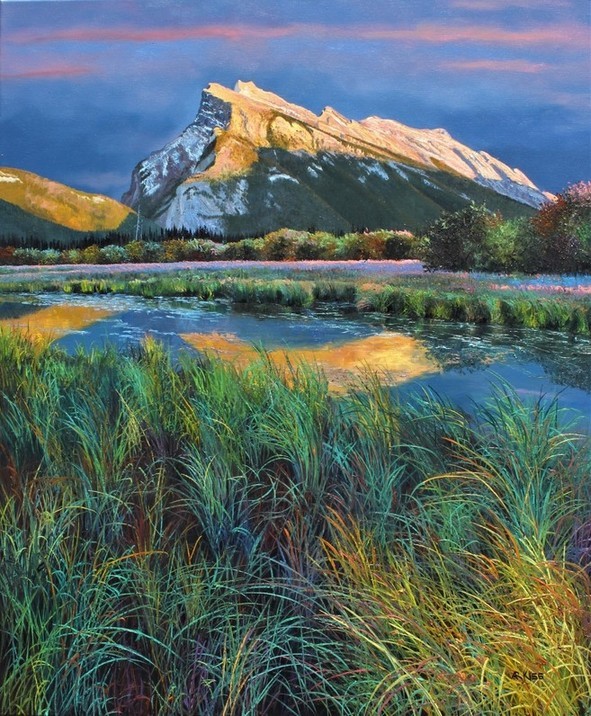 Sunset On Rundle Original Painting by Artists On Tour Artist Andrew Kiss