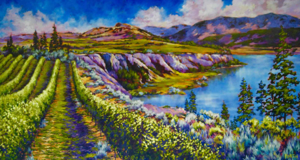 Original Acrylic Landscape Painting by Artist On Tour Artist Debra Martin