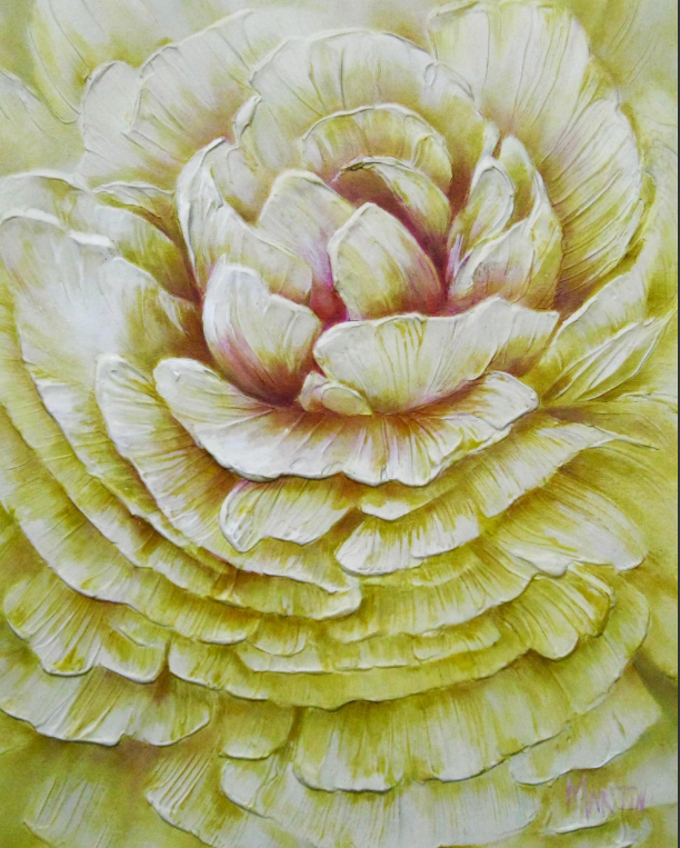 Original Acrylic Floral painting by Artist on Tour Artist Debra Martin