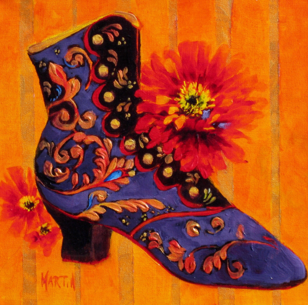 Original Acrylic Boot Series Painting by Artist On Tour artist Debra Martin