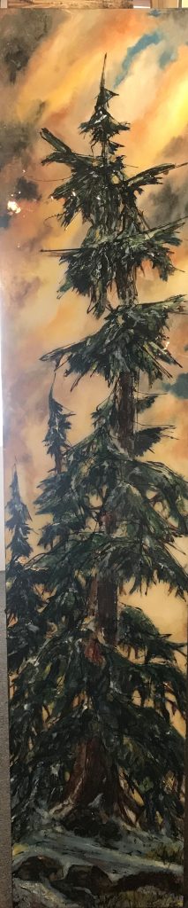 Two Stick Out original painting by Canadian artist David Zimmerman