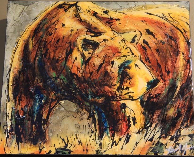 Hitch A Ride original painting by Canadian artist David Zimmerman