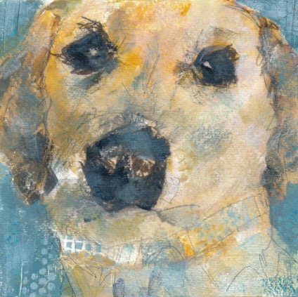 Janet Bradish 2019 Artists on Tour Bragg Creek artist Bella mixed Media on watercolour paper