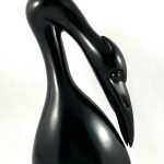 Loretta Kyle is a Canadian Stone Sculptor who works with various different types of stone like kissii stone, soapstone, chlorite and more with a preference for birds, but also sculpts four legged animals, the human figure and abstract flora and fauna